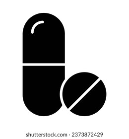 Pills Vector Glyph Icon For Personal And Commercial Use.
