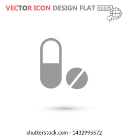 pills vector icon 10 eps , Lorem ipsum Flat design