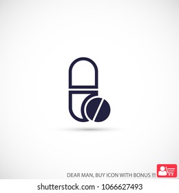 Pills  vector icon