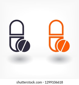 Pills  vector icon