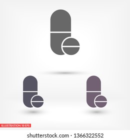 Pills  vector icon