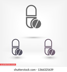Pills  vector icon