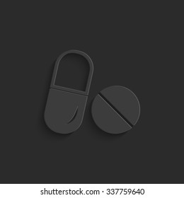 Pills - vector icon