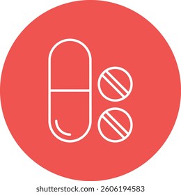 Pills vector icon. Can be used for printing, mobile and web applications.