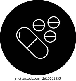 Pills vector icon. Can be used for printing, mobile and web applications.