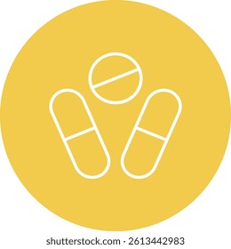 Pills vector icon. Can be used for printing, mobile and web applications.