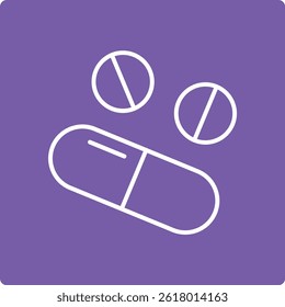 Ícone de vetor Pills. Pode ser usado para impressão, aplicativos móveis e da Web.