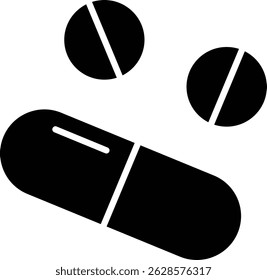 Ícone de vetor Pills. Pode ser usado para impressão, aplicativos móveis e da Web.
