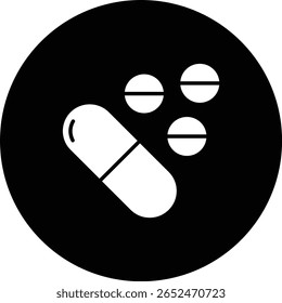 Pills vector icon. Can be used for printing, mobile and web applications.