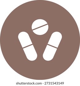 Icono de Vector de pastillas. Se puede utilizar para aplicaciones de impresión, móviles y de Web.