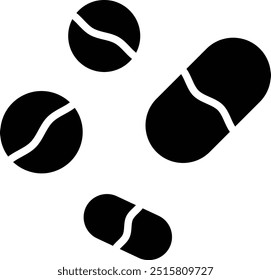 Ilustração de design de ícone de vetor de pílulas