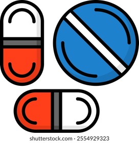 Pills Vector Icon Design Symbol