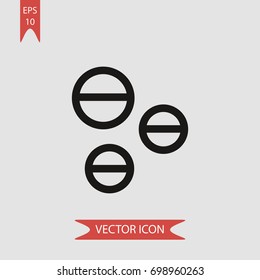 Pills vector icon, illustration symbol