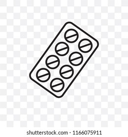 Pills vector icon isolated on transparent background, Pills logo concept