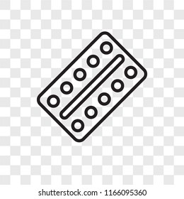 Pills vector icon isolated on transparent background, Pills logo concept