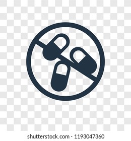 Pills vector icon isolated on transparent background, Pills transparency logo concept