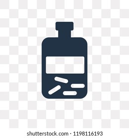 Pills vector icon isolated on transparent background, Pills transparency concept can be used web and mobile