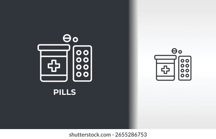 Píldoras Vector, Icono O Logotipo Signo Ilustración De Símbolo Aislado