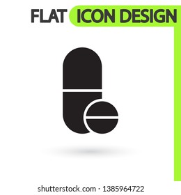 Pills  vector icon , lorem ipsum Flat design