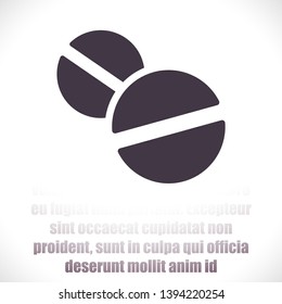 Pills  vector icon , lorem ipsum Flat design