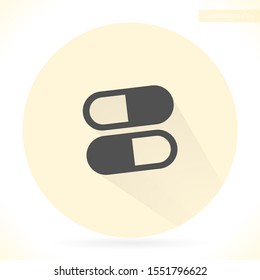 Pills vector icon , lorem ipsum Flat design