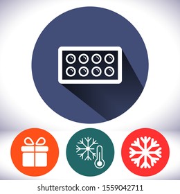 Pills vector icon , lorem ipsum Flat design