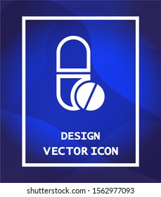 Pills vector icon , lorem ipsum Flat design