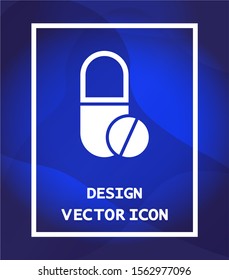 Pills vector icon , lorem ipsum Flat design