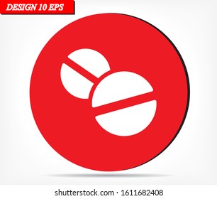 Pills vector icon , lorem ipsum Flat design