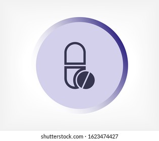 Pills vector icon , lorem ipsum Flat design