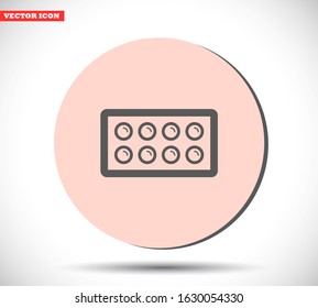 Pills vector icon , lorem ipsum Flat design
