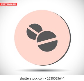 Pills vector icon , lorem ipsum Flat design