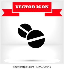 Pills vector icon , lorem ipsum Flat design