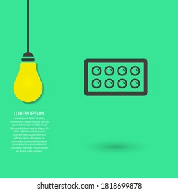 Icono vectorial de almohadillas, lorem ipsum Diseño plano