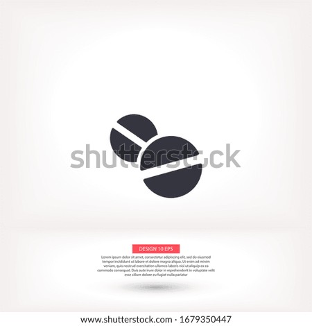 Pills vector icon , lorem ipsum Flat design