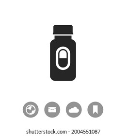 Pills vector icon. Medicine sign. Drugs icon.