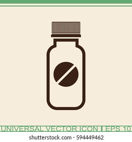 Pills vector icon. Medicine sign. Drugs symbol.