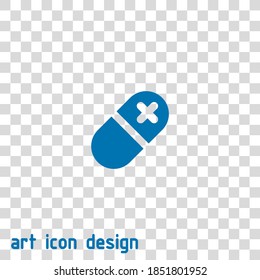 pills vector icon on an abstract background