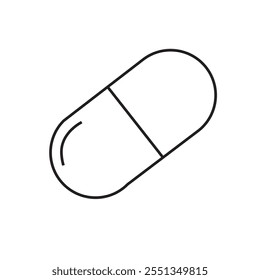 Pills Vector Icon On White Background. Capsule Medicine Medical Icon. eps 10.
