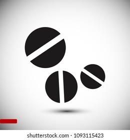 pills vector icon, stock vector illustration flat design style