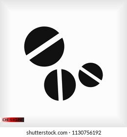 pills vector icon, stock vector illustration flat design style