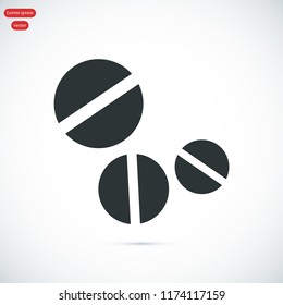 pills vector icon, stock vector illustration flat design style