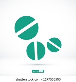 pills vector icon, stock vector illustration flat design style