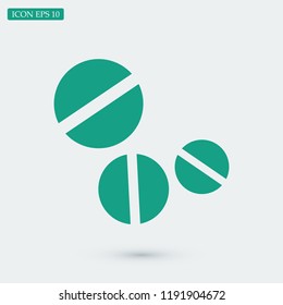pills vector icon, stock vector illustration flat design style