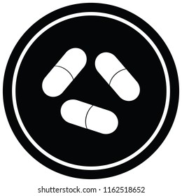 pills vector illustration circular symbol