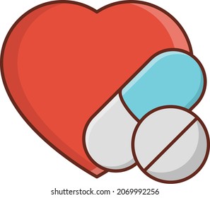 píldoras Ilustración vectorial en un fondo transparente. Símbolos de calidad premium. Icono de color plano de línea vectorial para el concepto y el diseño gráfico.