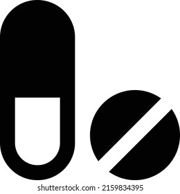 pills Vector illustration on a transparent background.Premium quality symbols.Glyphs vector icon for concept and graphic design. 

