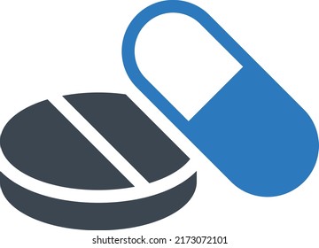 Pills Vector illustration on a transparent background.Premium quality symbols.Glyphs vector icon for concept and graphic design.
