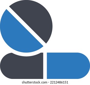 píldoras Ilustración vectorial en un fondo transparente. Símbolos de calidad superior. Iconos vectoriales de glifos para diseño de conceptos y gráficos. 
