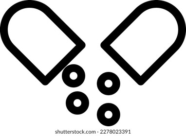 pills  Vector illustration on a transparent background. Premium quality symmbols. Thin line vector icons for concept and graphic design.